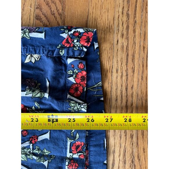 J. Crew Blue Heatwave Button Up Short Sleeve Camp Shirt Top Mens Size Medium - Picture 9 of 11